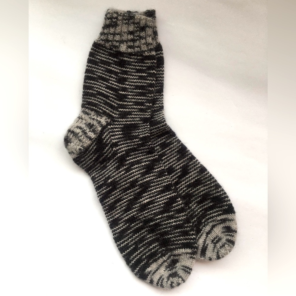 B&W Hand Knit Socks